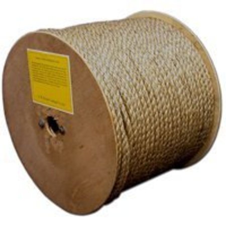 TW EVANS CORDAGE T.W. Evans Cordage 25-003 Rope, 600 ft L, 3/8 in Dia, Manila 25-003